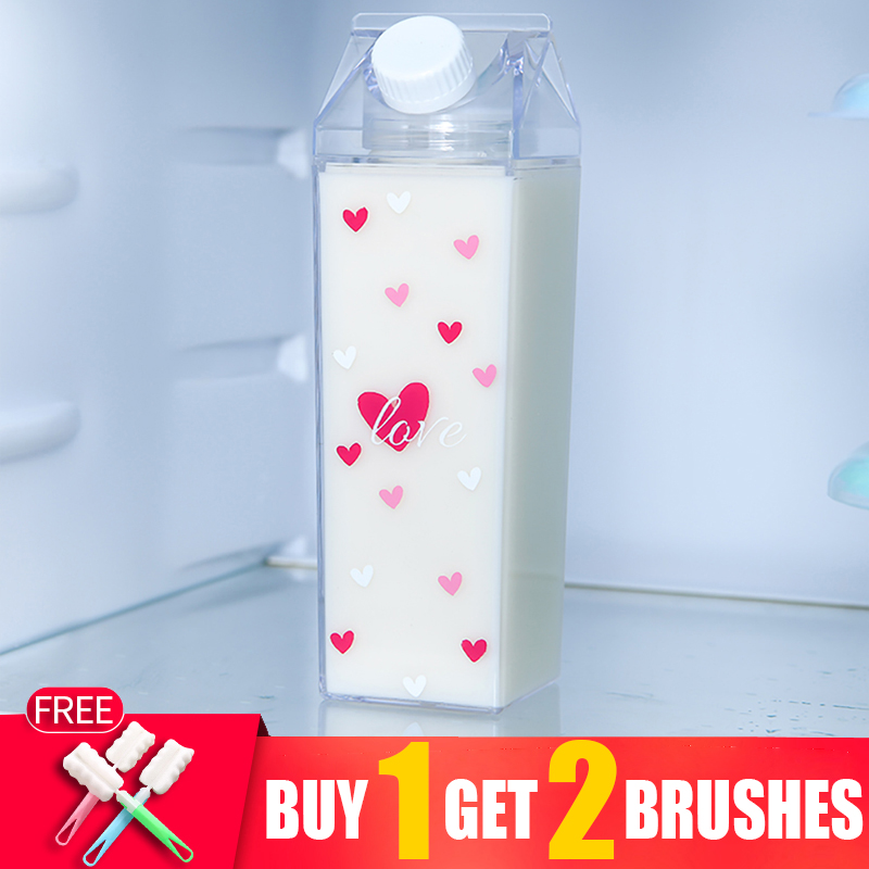 Sports Equipment Kitchener - 1000ml Transparent Square Plastic Drink Bottled